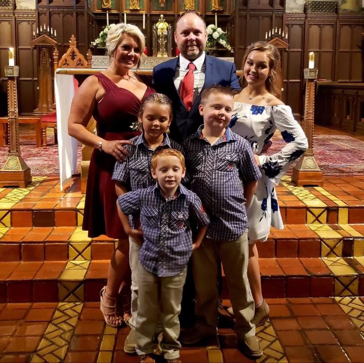 Corey Brandon and his family